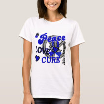 Peace Love Cure 2 Rectal Cancer / Anal Cancer T-Shirt