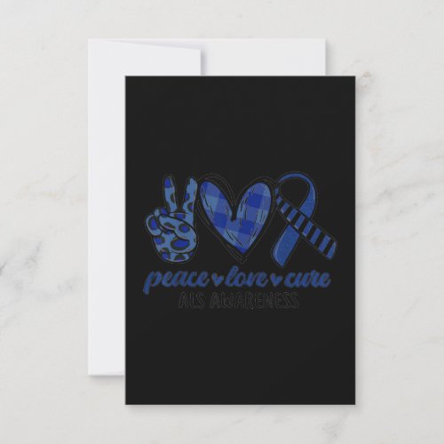 Peace Love Cure ALS Awareness Card