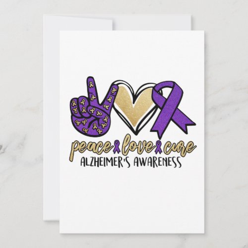 Peace Love Cure Alzheimers Awareness Save The Date