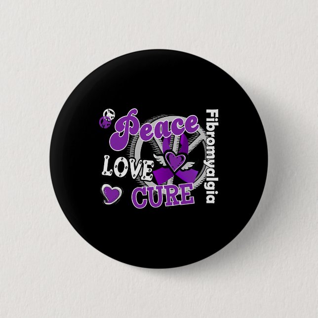 Peace Love Cure  Button (Front)