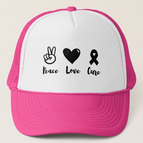 Peace love Cure Cancer hats