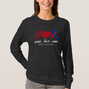 Peace Love Cure CHD Congenital Heart Defect Awaren T-Shirt