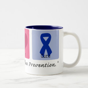 Peace Love Cure Child Abuse Two-Tone Coffee Mug