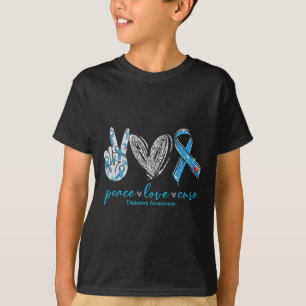 Peace Love Cure Diabetes Awareness 2 T-Shirt