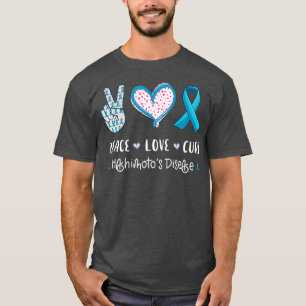 Peace Love cure hashimotos disease awareness men T-Shirt