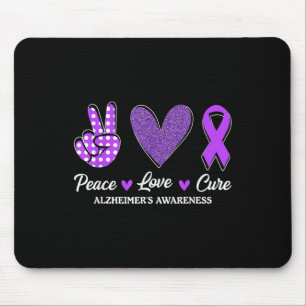 Peace Love Cure Heimers Awareness Mouse Pad