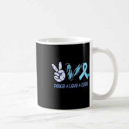 Peace Love Cure Leopard Diabetes Awareness Survivo Coffee Mug