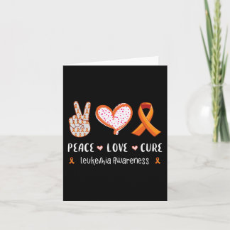 Peace Love cure leukemia awareness men women kids  Card