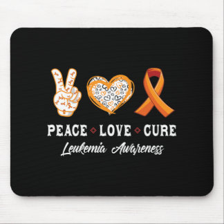 Peace Love cure Leukemia awareness men women kids  Mouse Pad
