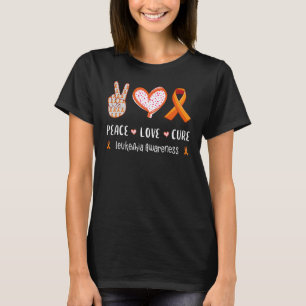 Peace Love cure Leukemia awareness men women kids  T-Shirt