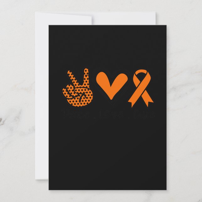 Peace Love Cure Leukemia Awareness Save The Date (Front)