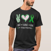 Peace Love cure Liver disease awareness men women  T-Shirt