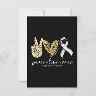 Peace Love Cure Lung Cancer Awareness Card