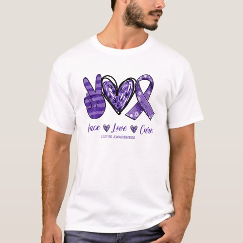 Peace Love Cure Lupus Awareness 2022 T_Shirt