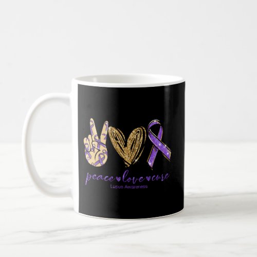 Peace Love Cure Lupus Awareness Coffee Mug