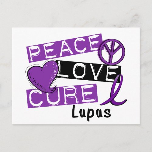 Peace Love Cure Lupus Postcard