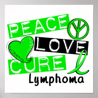 Peace Love Cure Lymphoma Poster