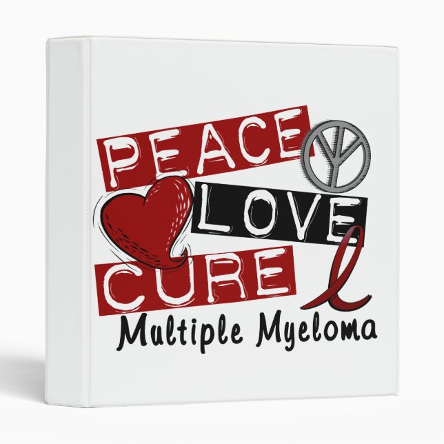 Peace Love Cure Multiple Myeloma Binder (Front/Spine)