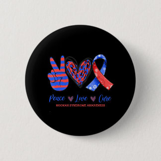 Peace Love Cure Noonan Syndrome Awareness Button