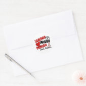 Peace Love Cure Oral Cancer Classic Round Sticker (Envelope)