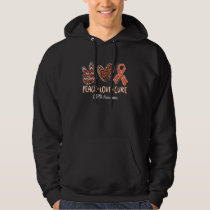 Peace Love Cure Orange Ribbon COPD Awareness Hoodie