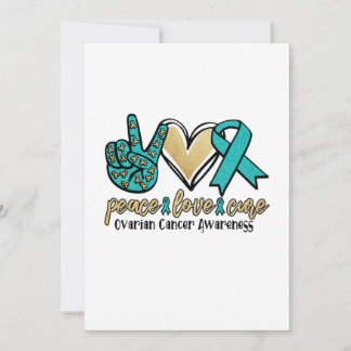 Peace Love Cure Ovarian Cancer Awareness Save The Date