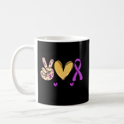 Peace Love Cure Rett Syndrome Awareness Month Purp Coffee Mug