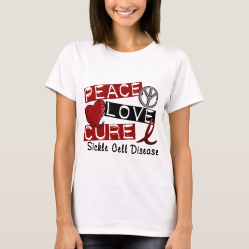 Peace Love Cure Sickle Cell Disease T_Shirt