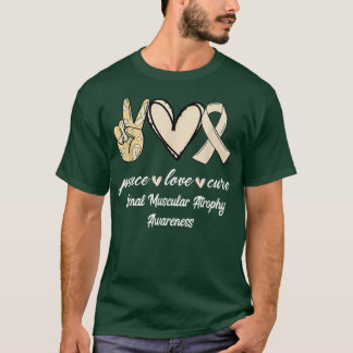 Peace Love Cure Spinal Muscular Atrophy Cream Awar T-Shirt