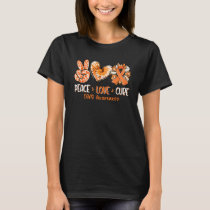 Peace Love Cure Sunflower COPD Awareness T-Shirt