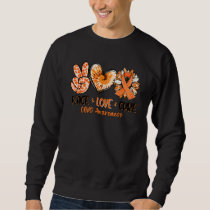 Peace Love Cure Sunflower Leopard COPD Awareness G Sweatshirt