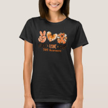 Peace Love Cure Sunflower Leopard COPD Awareness G T-Shirt