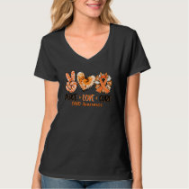 Peace Love Cure Sunflower Leopard COPD Awareness G T-Shirt