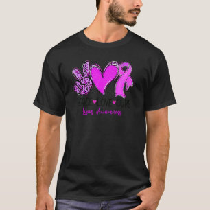 Peace Love Cure Sunflower Leopard Lupus Awareness T-Shirt