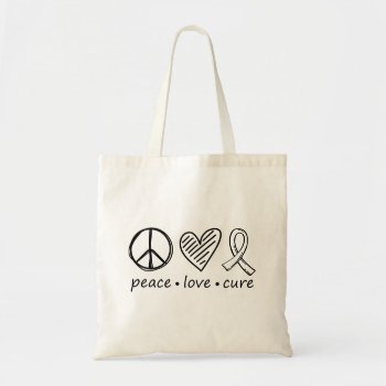 Peace Love Cure Tote Bag by LangDesignShop at Zazzle