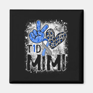 Peace Love Cure Type 1 Diabetes Awareness T1D Mimi Magnet