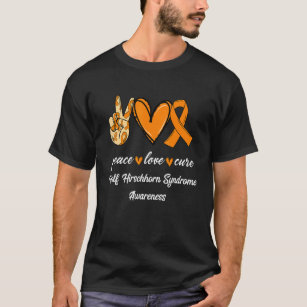 Peace Love Cure Wolf Hirschhorn Syndrome Ribbon Aw T-Shirt