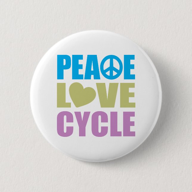 Peace Love Cycle Button (Front)