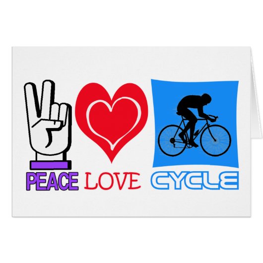 PEACE LOVE CYCLE CARDS (Front Horizontal)