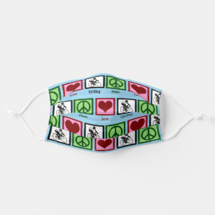 Peace Love Cycling Adult Cloth Face Mask