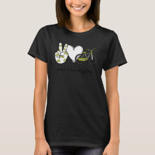 Peace Love Cycling Peace Hand Sign Cycling  1 T-Shirt