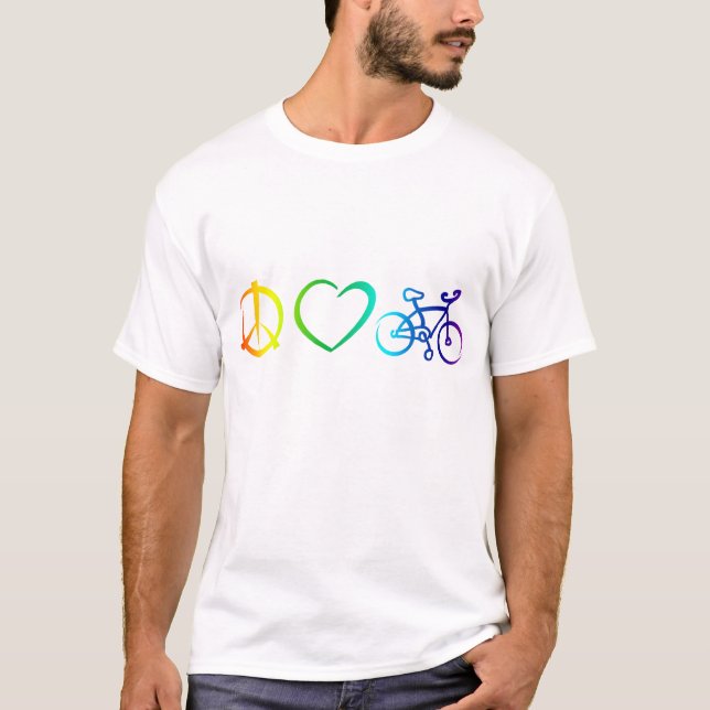 peace love & cycling T-Shirt (Front)