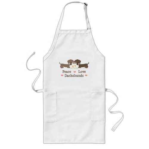 Peace Love Dachshunds Apron