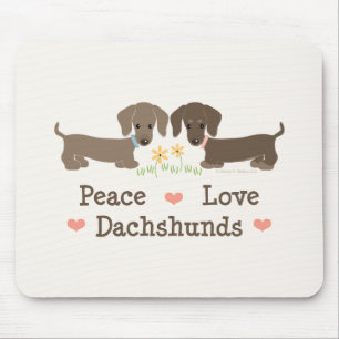 Peace Love Dachshunds Mousepad