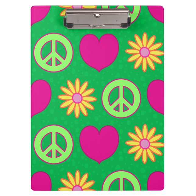 Peace Love Daisies Clipboard (Front)