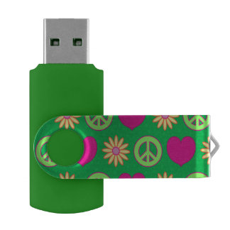 Peace Love Daisies Flash Drive