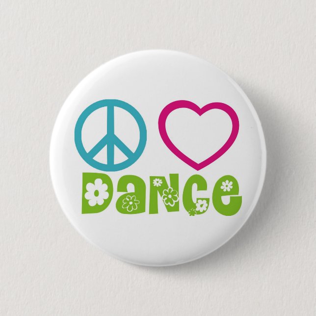 Peace Love Dance Button (Front)
