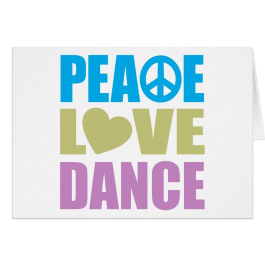 Peace Love Dance Cards (Front Horizontal)