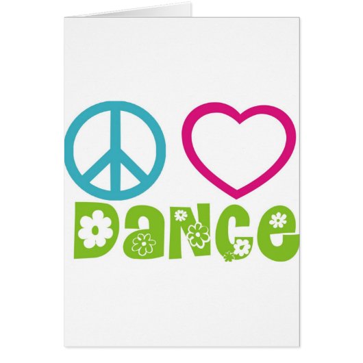Peace Love Dance Cards (Front)