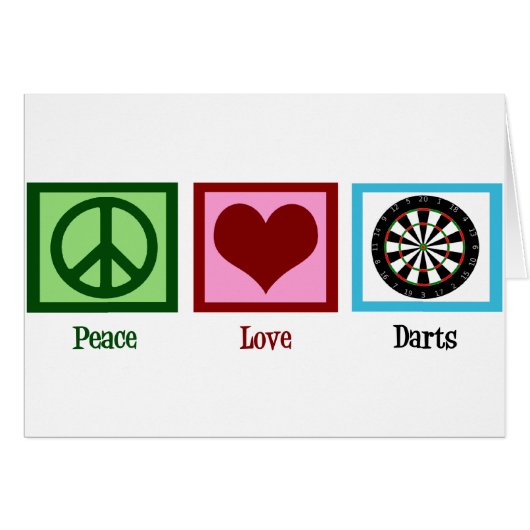 Peace Love Darts Cards (Front Horizontal)